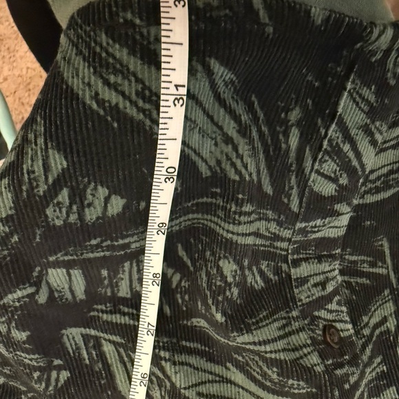 Houston White Corduroy Shirt 3xl Heavyweight Button-Up Green Long Sleeve NWT - Picture 8 of 9